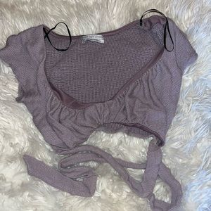 Urban Outfitters Cropped Wrap Top